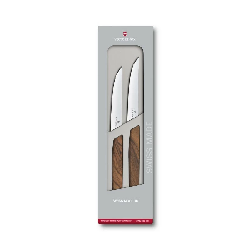 2 Couteaux Steak/table Victorinox Swiss Modern 12cm Noyer 2 2 Couteaux Steak/table Victorinox Swiss Modern 12cm Noyer – Image 2