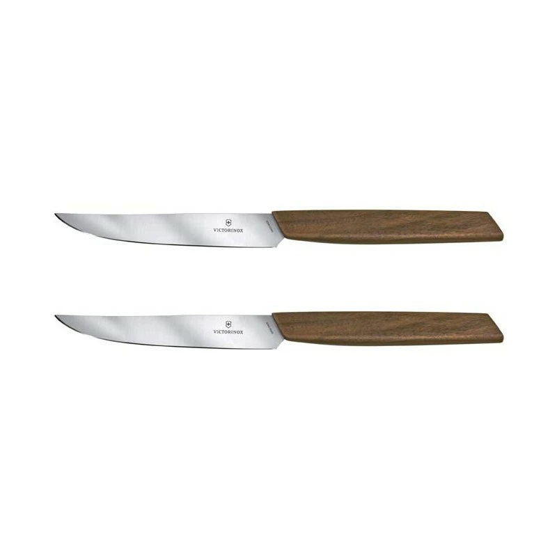 2 Couteaux Steak/table Victorinox Swiss Modern 12cm Noyer 1 2 Couteaux Steak/table Victorinox Swiss Modern 12cm Noyer