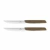2 Couteaux Steak/table Victorinox Swiss Modern Noyer Lame à Dents 12cm