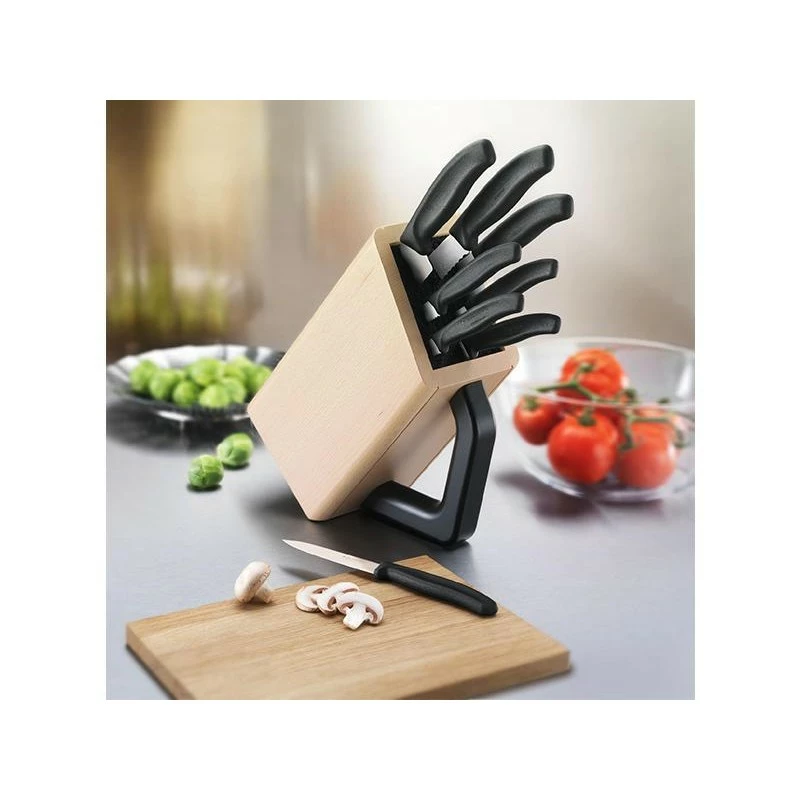 Bloc Cuisine Universel 8 Couteaux Victorinox Manches Noirs 2 Bloc Cuisine Universel 8 Couteaux Victorinox Manches Noirs – Image 2