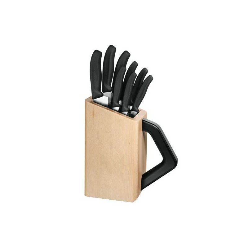 Bloc Cuisine Universel 8 Couteaux Victorinox Manches Noirs 1 Bloc Cuisine Universel 8 Couteaux Victorinox Manches Noirs