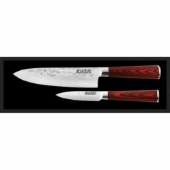 Coffret 2 Couteaux Wusaki Pakka X50 - Chef Et Office -Des Couteaux Soldes Magasin coffret 2 couteaux wusaki pakka x50 chef et office 1