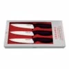 Coffret 3 Couteaux à Steak Céramique Blanche 10cm TB