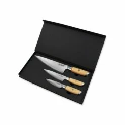 Coffret 3 Couteaux Fukito Pakka San Maï - Chef Universel Office -Des Couteaux Soldes Magasin coffret 3 couteaux fukito pakka san mai chef universel office 1