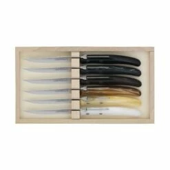 Coffret 6 Couteaux à Steak Laguiole Dozorme Gris/marron