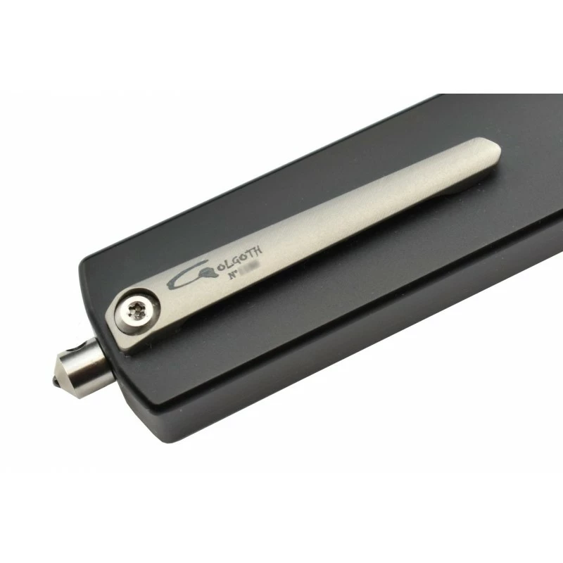 Couteau Automatique OTF Golgoth G12T Tanto D2/alu Noir 8 Couteau Automatique OTF Golgoth G12T Tanto D2/alu Noir – Image 8