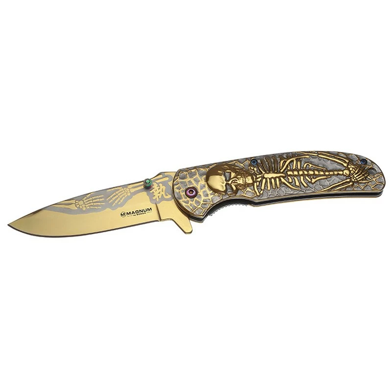 Couteau Böker Magnum Golden Dia De Los Muertos 1 Couteau Böker Magnum Golden Dia De Los Muertos
