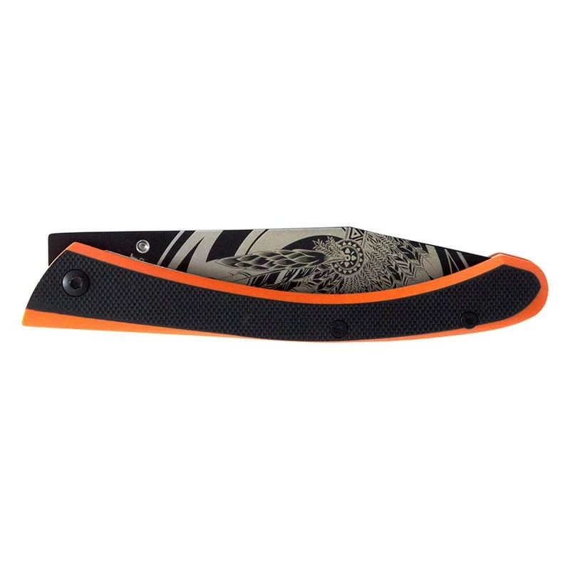 Couteau C63 Aigle Lug G10 Noir Orange Black Titanium 3 Couteau C63 Aigle Lug G10 Noir Orange Black Titanium – Image 3