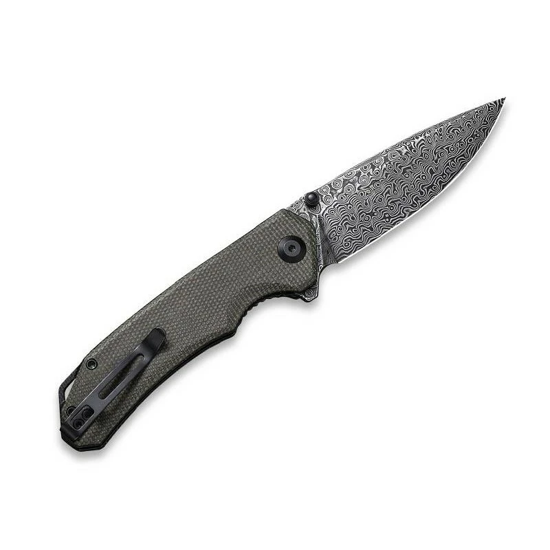 Couteau Civivi Brazen Micarta Vert Foncé Damas 2 Couteau Civivi Brazen Micarta Vert Foncé Damas – Image 2