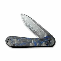 Couteau Civivi Button Lock Elementum F.carbone Noir/bleu Damas 8 Couteau Civivi Button Lock Elementum F.carbone Noir/bleu Damas -Des Couteaux Soldes Magasin couteau civivi button lock elementum fibre de carbone noirbleu damas 2