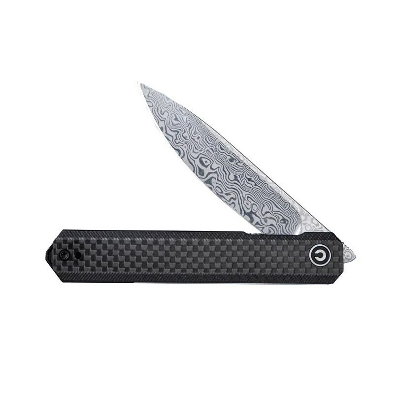 Couteau Civivi Exarch G10 Noir/fibre De Carbone Damas 3 Couteau Civivi Exarch G10 Noir/fibre De Carbone Damas – Image 3