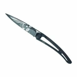 Couteau Deejo Black TATTOO Grenadille - Crâne Latino