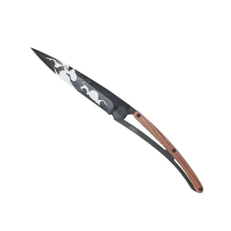 Couteau Deejo Black Tattoo L'envol 37g 1 Couteau Deejo Black Tattoo L'envol 37g