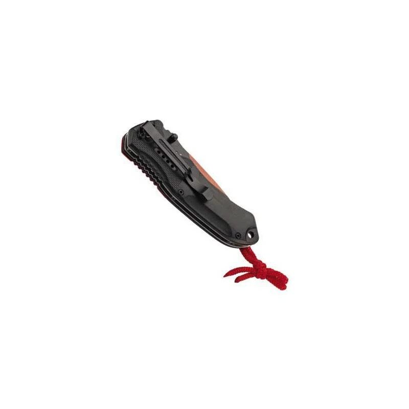 Couteau Herbertz ABS Noir Alu Rouge Inox + Cordon 2 Couteau Herbertz ABS Noir Alu Rouge Inox + Cordon – Image 2