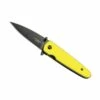 Couteau Herbertz Alu Jaune Fluo 9cm Inox Noir
