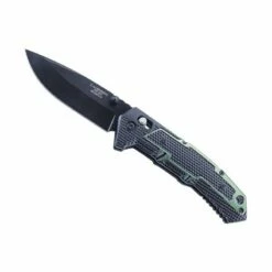 Couteau Herbertz Alu Noir/vert 13cm Inox