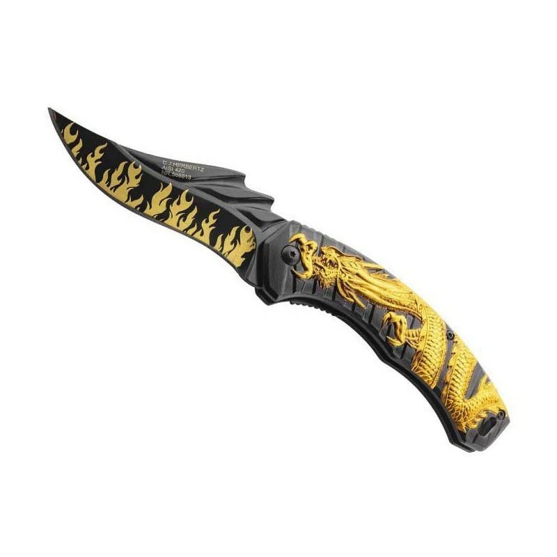 Couteau Herbertz Dragon Alu Noir 12,5cm Inox 588813 1 Couteau Herbertz Dragon Alu Noir 12,5cm Inox 588813