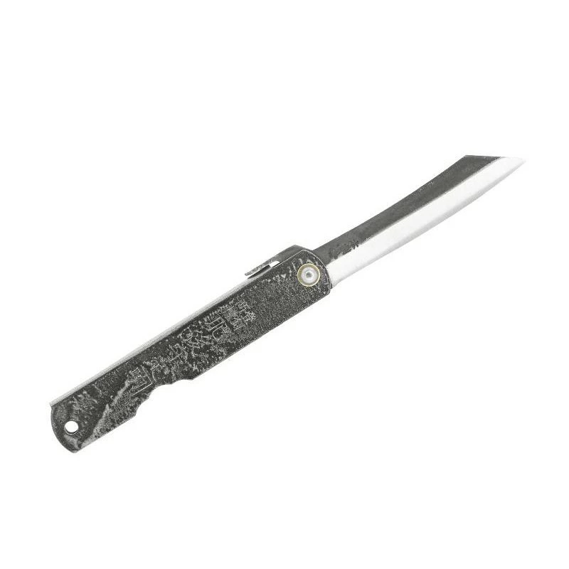 Couteau Higonokami Laiton Noir 10cm Carbone 1 Couteau Higonokami Laiton Noir 10cm Carbone