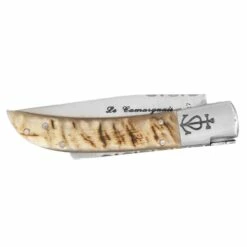 Couteau Le Camarguais N° 12 Trident Forgé Lame 105mm - Corne De Bélier -Des Couteaux Soldes Magasin couteau le camarguais n 12 trident forge lame 105mm corne de belier 1