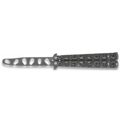 Couteau Papillon D'entrainement Crâne Pierre