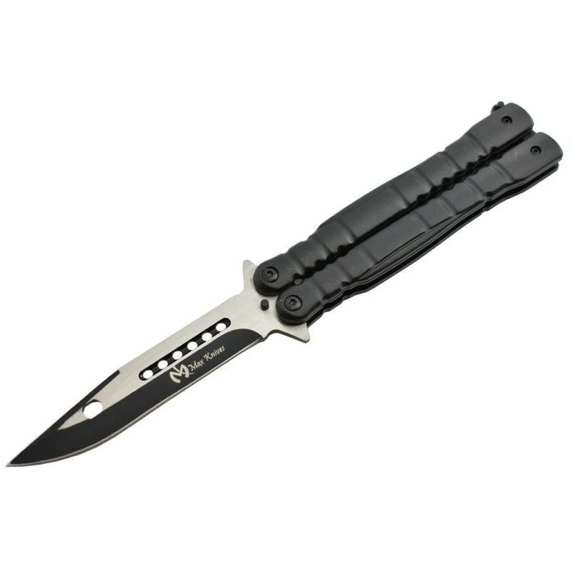 Couteau Papillon Max Knives P49 3Cr13 Aluminium Anodisé Noir 1 Couteau Papillon Max Knives P49 3Cr13 Aluminium Anodisé Noir