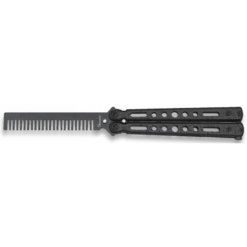 Couteau Papillon Peigne Noir