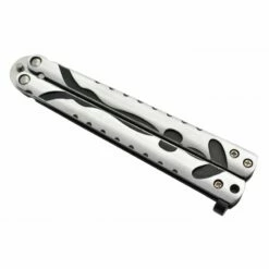Couteau Papillon Razor Blade Alu Noir Silver -Des Couteaux Soldes Magasin couteau papillon razor blade alu noir silver 1
