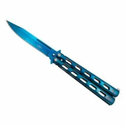 Couteau Papillon Third 13cm Inox Bleu
