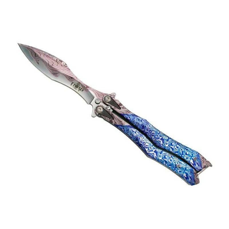Couteau Papillon Third 3D Marine 13.5cm Inox 1 Couteau Papillon Third 3D Marine 13.5cm Inox
