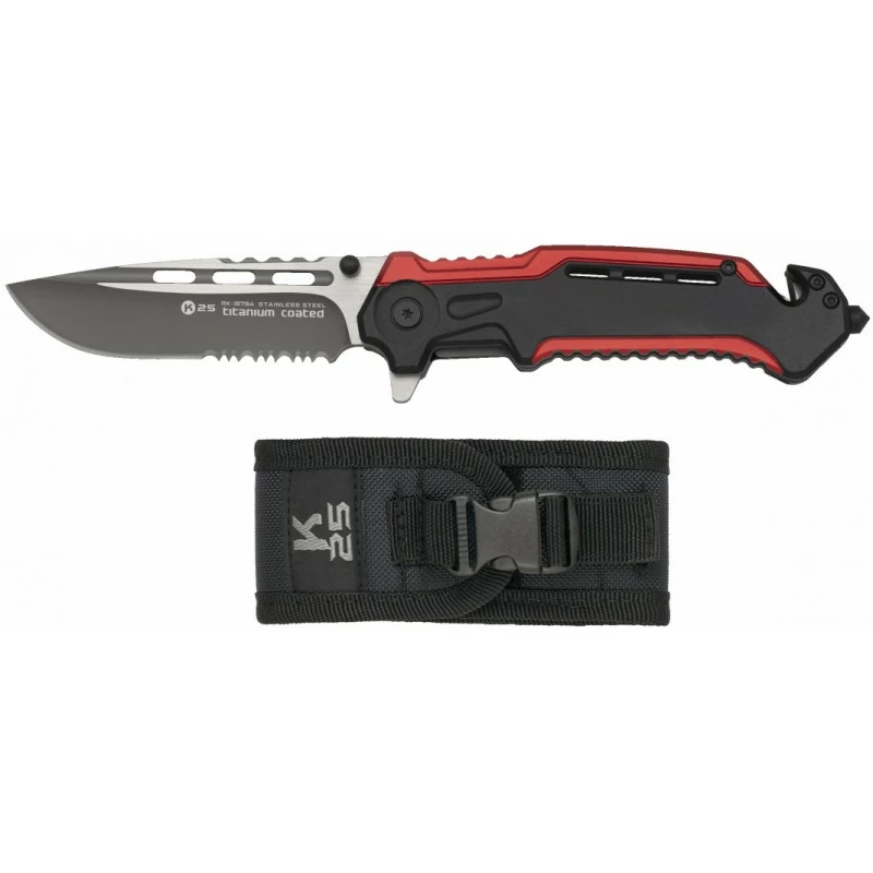 Couteau Pliant K25 Rouge/noir - 18764 1 Couteau Pliant K25 Rouge/noir - 18764