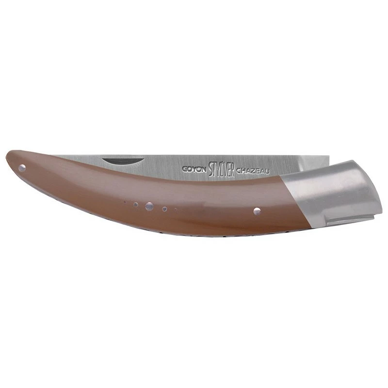 Couteau Pliant Stylver Pointe De Corne Guillochage Simple - Goyon Chazeau 2 Couteau Pliant Stylver Pointe De Corne Guillochage Simple - Goyon Chazeau – Image 2