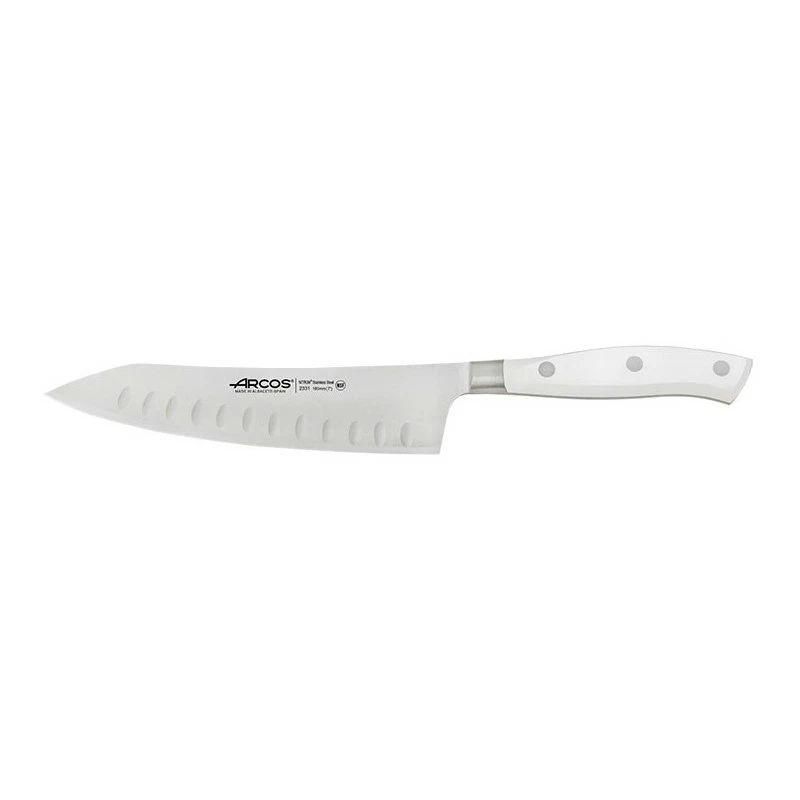 Couteau Rocking Santoku Riviera Blanc Arcos 1 Couteau Rocking Santoku Riviera Blanc Arcos