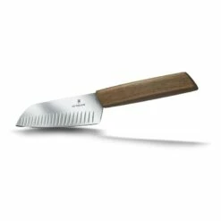 Couteau Santoku Victorinox Swiss Modern Alvéolé 17cm Noyer -Des Couteaux Soldes Magasin couteau santoku victorinox swiss modern alveole 17cm noyer 1