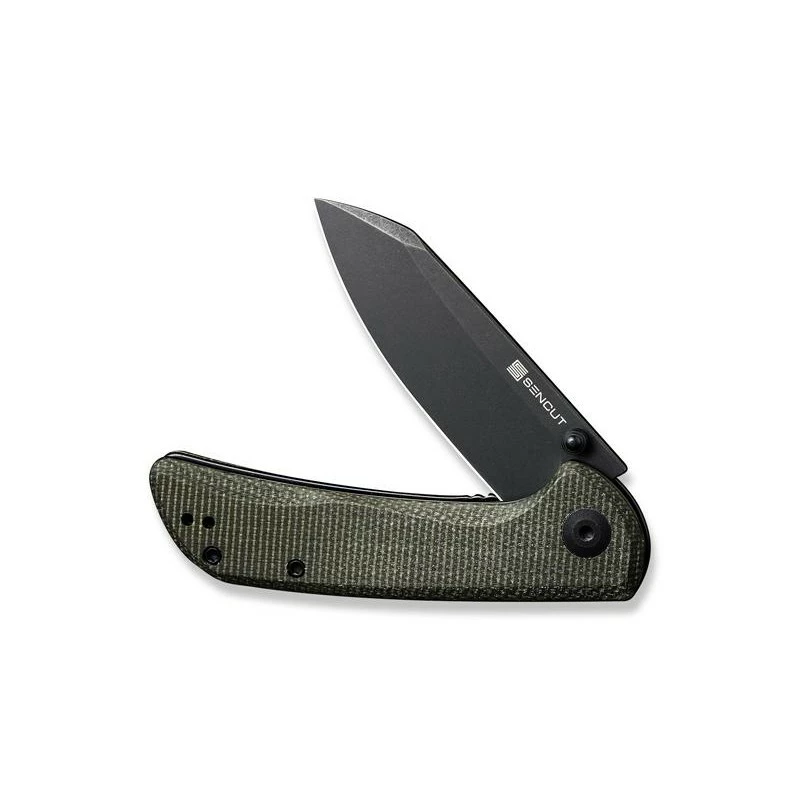Couteau Sencut Fritch Micarta Vert Blackwash 4 Couteau Sencut Fritch Micarta Vert Blackwash – Image 4