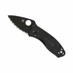 Couteau Spyderco Ambitious Lightweight Black C148SBBK Lame à Dents