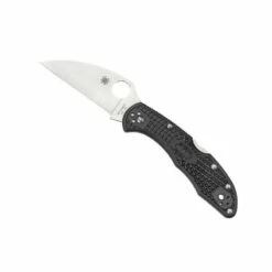 Couteau Spyderco Delica 4 Wharncliffe Noir Lame Lisse