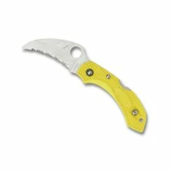 Couteau Spyderco Dragonfly 2 Salt Hawkbill Jaune à Dents