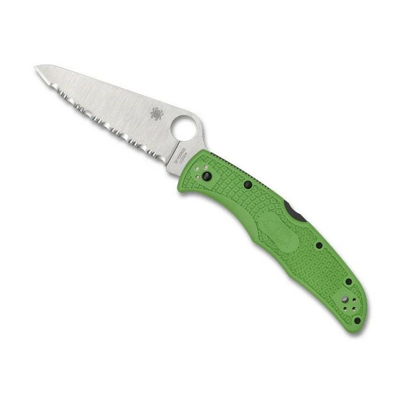 Couteau Spyderco Pacific Salt 2 Vert Lame à Dents 1 Couteau Spyderco Pacific Salt 2 Vert Lame à Dents