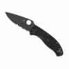 Couteau Spyderco Tenacious Tout Noir Lame Semi-dentée